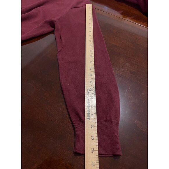 J Crew Burgundy Men's Cotton Crewneck Pullover Sweater Size Large - Picture 10 of 13